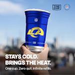 Top Cup NFL Los Angeles Rams 20 oz Reusable Aluminum Cups 20 Count | Officially Licensed, Durable, Reusable & Recyclable, Made in USA