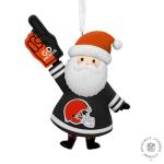 Hallmark Christmas Ornament, NFL Cleveland Browns Santa Fan Ornament, Gifts for Sports Fans