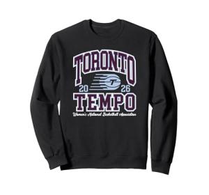 WNBA Official Toronto Tempo Aurora Sweatshirt, Adult Unisex, Black, Medium