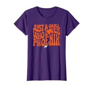 WNBA Just A Girl Who Loves Phoenix Mercury T-Shirt, Women, Purple, Small