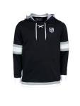 FE NHL Unisex-Adult Los Angeles Kings Lace-Up Hoodie, Unisex Hockey Los Angeles Kings Sweatshirt, NHL Officially Licensed, Recycled Fabrics, Black, Large