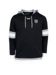 FE NHL Unisex-Adult Los Angeles Kings Lace-Up Hoodie, Unisex Hockey Los Angeles Kings Sweatshirt, NHL Officially Licensed, Recycled Fabrics, Black, Large