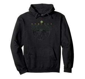 WNBA Seattle Storm Black in Black Pullover Hoodie, Adult Unisex, Black, Medium
