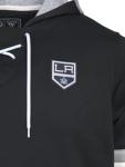 FE NHL Unisex-Adult Los Angeles Kings Lace-Up Hoodie, Unisex Hockey Los Angeles Kings Sweatshirt, NHL Officially Licensed, Recycled Fabrics, Black, Large