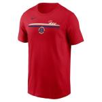 Nike Men's MLB City Connect 2-Hit T-Shirt (US, Alpha, Medium, Regular, Regular, Red, Los Angeles Angels)