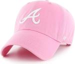 47 MLB Unisex-Adult Clean Up Adjustable Hat Cap One Size Fits All (Atlanta Braves Rose Pink)