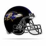 Rico Industries NFL Football Baltimore Ravens Helmet Shape Cut Pennant - Home and Living Room Décor - Soft Felt EZ to Hang