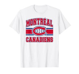 Montreal Canadiens Stripe White Officially Licensed T-Shirt