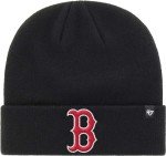 47 MLB Unisex-Adult Primary Logo Cuffed Knit Primary Logo Black Beanie Hat Cold Weather Hat, One Size (Boston Red Sox Black)