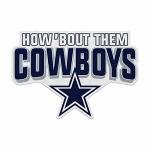 Rico Industries NFL Football Dallas Cowboys Slogan Shape Cut Pennant - Home and Living Room Décor - Soft Felt EZ to Hang