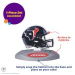 NFL Houston Texans Cake Decoration, Football Helmet Cake Topper, Officially Licensed Product Of The NFL, Ready To Use Birthday Cake Decoration