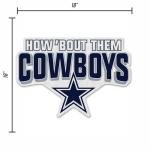 Rico Industries NFL Football Dallas Cowboys Slogan Shape Cut Pennant - Home and Living Room Décor - Soft Felt EZ to Hang