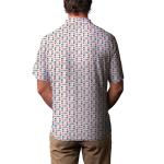 Calgary Flames NHL Officially Licensed Short Sleeve Performance Polo All Over Print White, X-Large