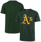 47 Brand MLB Men's Team Color Imprint Primary Logo Short Sleeve Baseball T-Shirt - Oakland Athletics - Green - Large