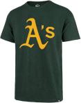 47 Brand MLB Men's Team Color Imprint Primary Logo Short Sleeve Baseball T-Shirt - Oakland Athletics - Green - Large
