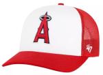 47 Los Angeles Angels Freshman Trucker White Red Mesh Hat Cap Adult Men's Snapback
