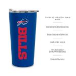 Rico Industries NFL Football Buffalo Bills 18oz Soft Touch, Easy Grip Tumbler