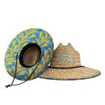 FOCO unisex adult Nfl Team Logo Floral Sun Straw Hat, Team Logo, One Size US