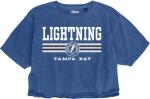 Tampa Bay Lightning NHL Officially Licensed Women's Crop Top T-Shirt Ringspun Team Color, Large