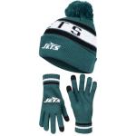 Ultra Game NFL Official Adults Unisex Super Soft Winter Beanie Knit Hat with Extra Warm Touch Screen Gloves, New York Jets, Team Color 1, 1SIZE