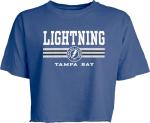 Tampa Bay Lightning NHL Officially Licensed Women's Crop Top T-Shirt Ringspun Team Color, Large