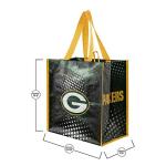 FOCO Green Bay Packers NFL 4 Pack Reusable Shopping Bags, one size