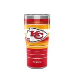 Tervis Traveler NFL Kansas City Chiefs - Hype Stripes Triple Insulated Tumbler Travel Cup Keeps Drinks Cold & Hot, 20oz, Stainless Steel