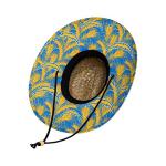 FOCO unisex adult Nfl Team Logo Floral Sun Straw Hat, Team Logo, One Size US