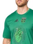 adidas Men's Austin FC Pre-Game Short Sleeve T-Shirt, Kelly/Austin Fc, Large