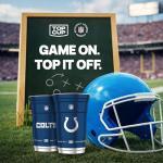 Top Cup NFL Indianapolis Colts 20 oz Reusable Aluminum Cups 20 Count | Officially Licensed, Durable, Reusable & Recyclable, Made in USA
