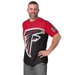FOCO Atlanta Falcons NFL Mens Cropped Big Logo Colorblock Rash Guard - L
