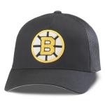 AMERICAN NEEDLE Unisex Boston Bruins Officially Licensed NHL Valin Adjustable Snapback Baseball Trucker Hat (EM002A-BBR-BLK)