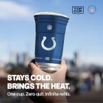 Top Cup NFL Indianapolis Colts 20 oz Reusable Aluminum Cups 20 Count | Officially Licensed, Durable, Reusable & Recyclable, Made in USA