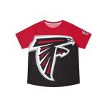 FOCO Atlanta Falcons NFL Mens Cropped Big Logo Colorblock Rash Guard - L