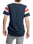 Calhoun NHL Surf & Skate Mens Shoulder Stripe Varsity Inset Sleeve Retro Style T-Shirt – The Coastal Collection (New York Islanders, X-Large)