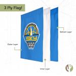 Desert Cactus Chicago Sky Garden Flag – 19 x 12 inch WNBA Team Banner, For Outdoor Display and Events (Design A)
