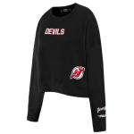 Pro Standard Womens NHL New Jersey Devils Wingspan Crewneck Sweatshirt Black L