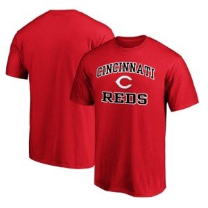 MLB Kids Youth 8-20 Official City Headline Arch Logo Team T-Shirt (US, Numeric, 10, 12, Regular, Cincinnati Reds - Red)