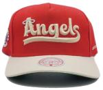 Mitchell & Ness Los Angeles Angels of Anaheim New City Connect Pro Crown Red Tan Era Snapback Hat Cap