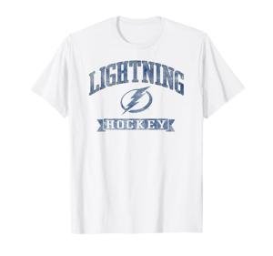 Tampa Bay Lightning Vintage Hockey White Officially Licensed T-Shirt