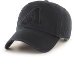 47 Brand MLB Black Black Primary Logo Clean Up Adjustable Baseball Cap Hat, Adult One Size Fits All - Arizona Diamondbacks