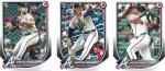 Atlanta Braves 2025 Bowman Complete Mint 12 Card Team Set made by Topps with Stars Austin Riley, Matt Olson, Chris Sales and Ronald Acuna Jr., Spencer Schwellenbach Rookie and 5 Top Prospect Cards