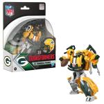 Transformers NFL Green Bay Packers Tundra Prime 5.5-Inch Action Figure Changes from Robot to Helmet, Football Toys for Ages 8+