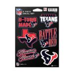Rico Industries NFL Football Houston Texans 6-Piece Decal Set