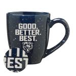 Rico Industries NFL Football Chicago Bears "GOOD. BETTER. BEST." Navy 16 oz Team Color Laser Engraved Speckled Ceramic Coffee Mug