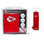Team Golf NFL Kansas City Chiefs Embroidered Golf Towel, 3 Golf Ball, and Golf Tee Set Gift Set Embroidered Golf Towel, 3 Golf Balls, and 14 Golf Tees 2-3/4" Regulation, Tri-Fold Towel 16" x 22" & 100% Cotton