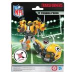 Transformers NFL Green Bay Packers Tundra Prime 5.5-Inch Action Figure Changes from Robot to Helmet, Football Toys for Ages 8+