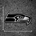 Rico Industries NFL Seahawks Chrome Finished Auto Emblem 3D Sticker