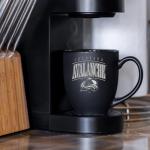 Rico Industries NHL Hockey Colorado Avalanche Tribute 15oz Laser Engraved Matte Black Ceramic Bistro Mug - For Hot or Cold Drinks