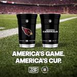 Top Cup NFL Arizona Cardinals 20 oz Reusable Aluminum Cups 20 Count | Officially Licensed, Durable, Reusable & Recyclable, Made in USA